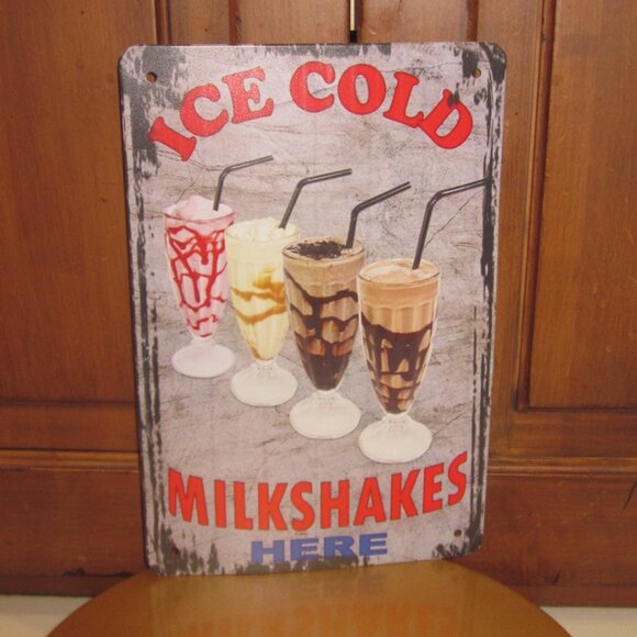 Unbranded Other - Milkshake Metal Sign Vintage Look